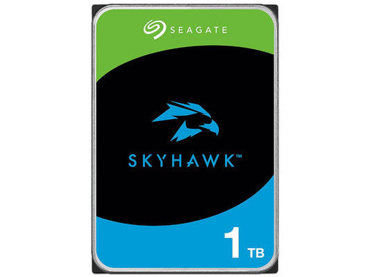 Disco Duro Interno Seagate Skyhawk 1tb 3.5 Escritorio Sata3 6gb/s 256mb 5400rpm Video Vigilancia 24x7 Dvr Y Nvr 1-8 Bahias 1-64 Cam