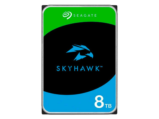 Disco Duro Interno Seagate Skyhawk 8tb 3.5 Escritorio Sata3 6gb/s 256mb 5400rpm Video Vigilancia 24x7 Dvr Y Nvr 1-16 Bahias 1-64 Cam