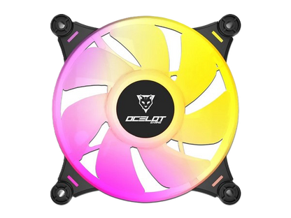 Ventilador Ocelot Gaming Of-3 / 120mm / Argb / 38.5 Cfm / 1200 Rpm / 21.2 Db / 4 Pines / Color Negro