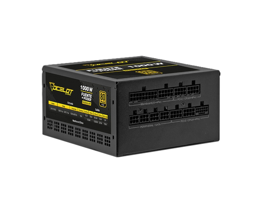 Fuente De Poder Ocelot Gaming Ops1000 / Atx / 1000w / Modular / 80 Plus Gold / Color Negro