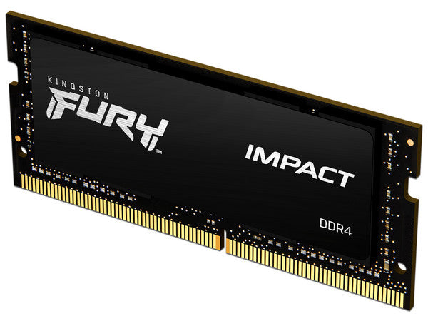 Memoria Ram Kingston Sodimm Ddr4 16gb (2x8gb) 3200mt/s Fury Impact Black Cl20 260pin 1.2v C/difusor De Calor P/laptop (kit 2) (kf432s20ibk2/16)