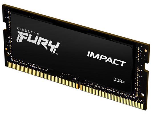 Memoria Ram Kingston Sodimm Ddr4 16gb (2x8gb) 3200mt/s Fury Impact Black Cl20 260pin 1.2v C/difusor De Calor P/laptop (kit 2) (kf432s20ibk2/16)