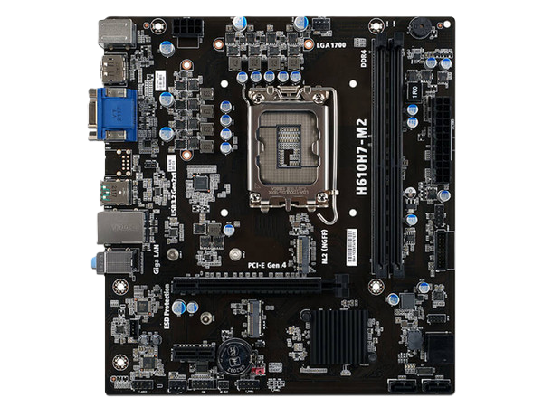 Mb Ecs H610 S-1700 12a Gen / 2x Ddr4 3200 / Pcie 4.0 / 4x Usb 3.2 / Hdmi / Dp / Matx / Gama Basica