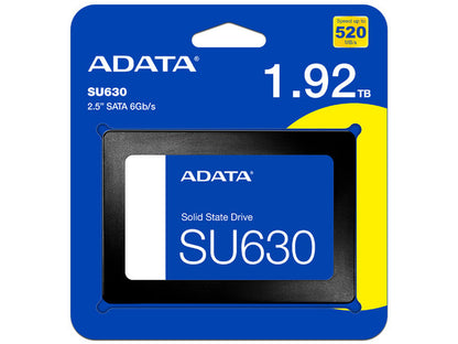 Unidad De Estado Solido Ssd Interno Adata Su630 1.92tb 2.5 Sata3 Lect. 520 Escrit.450 Mbs 7mm Pc Laptop Minipc Sin Bracket 3dnand (asu630ss-1t92q-r)