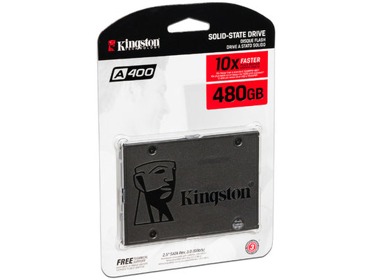 Unidad De Estado Solido Kingston Interno A400 480gb 2.5 Sata3 7mm Lect.500/escrit.450mb/s Pc/laptop Sa400s37/480g