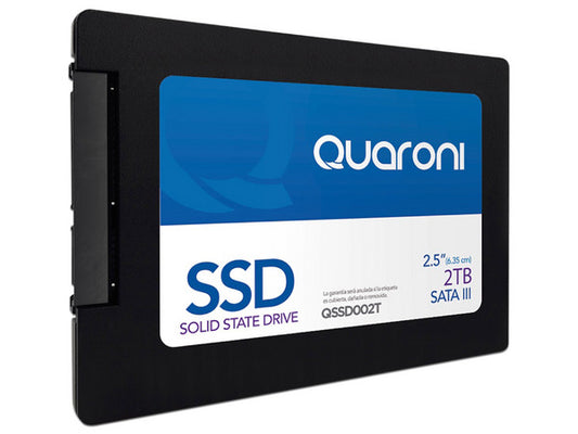 Unidad De Estado Solido Ssd Quaroni 2.5 2tb / Sata3 / 6gb/s 7mm / Lect 500mb/s / Escrit 470mb/s.