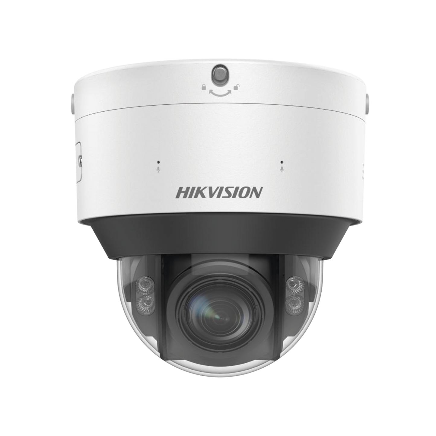 Domo IP 8 Megapixel / Lente Mot. 2.8 - 12 mm / Dual Light (30 mts IR + 30 mts Luz Blanca) / IK10 / IP67 / Reconocimiento Facial / WDR 140 dB / DeepinView / Búsqueda por Atributos / Heat Map / ACUSENSE / DARKFIGHTER S / Audio de Dos Vías