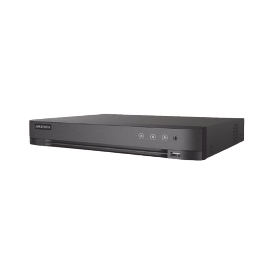 DVR 16 Canales TURBOHD + 8 Canales IP / 5 Megapixel Lite - 3K Lite / Audio de Dos Vías por Coaxitron / Reconocimiento Facial / ACUSENSE (Evista falsas alarmas) / 1 Bahía de Disco Duro / Salida de Video en Full HD