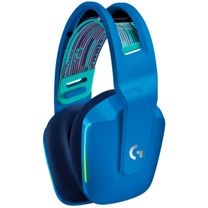 Audifonos Gaming Logitech G733 Lightspeed Rgb Inalambrico Recargable Hasta 29hrs De Uso Azul