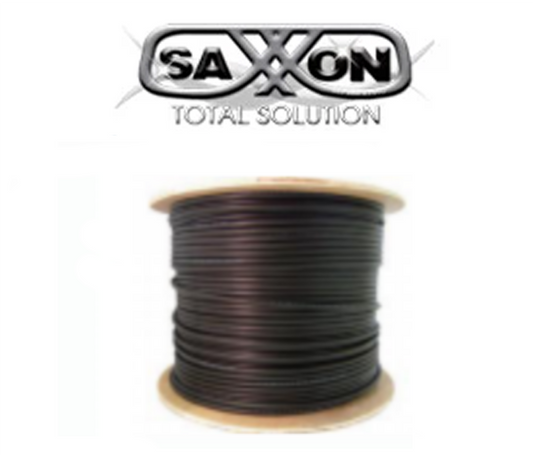 Bobina De Cable Utp  Saxxon Cat6 100% Cobre Con Gel/ 305 Metros/ Uso Exterior/ Color Negro/ Cumple Con Estandares: Iso/ Iec 11801 Ed2; Eia/ Tia568/ Ideal Para Cableado De Redes Y Video/