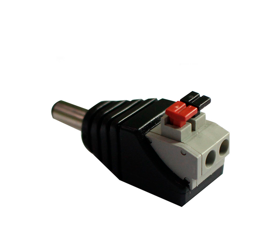 Conector De Energia/ Saxxon Psubr16h/ Bolsa De 10 Adaptadores Macho Tipo Jack Polarizado De 12 Vcc/ Terminales De Presion/ Facil InstalaciÓn/