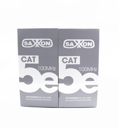 Cable Utp Exterior Saxxon 100% Cobre/ Categoria 5e / Color Negro/ 305 Mts/ Redes/ Video/ 4 Pares