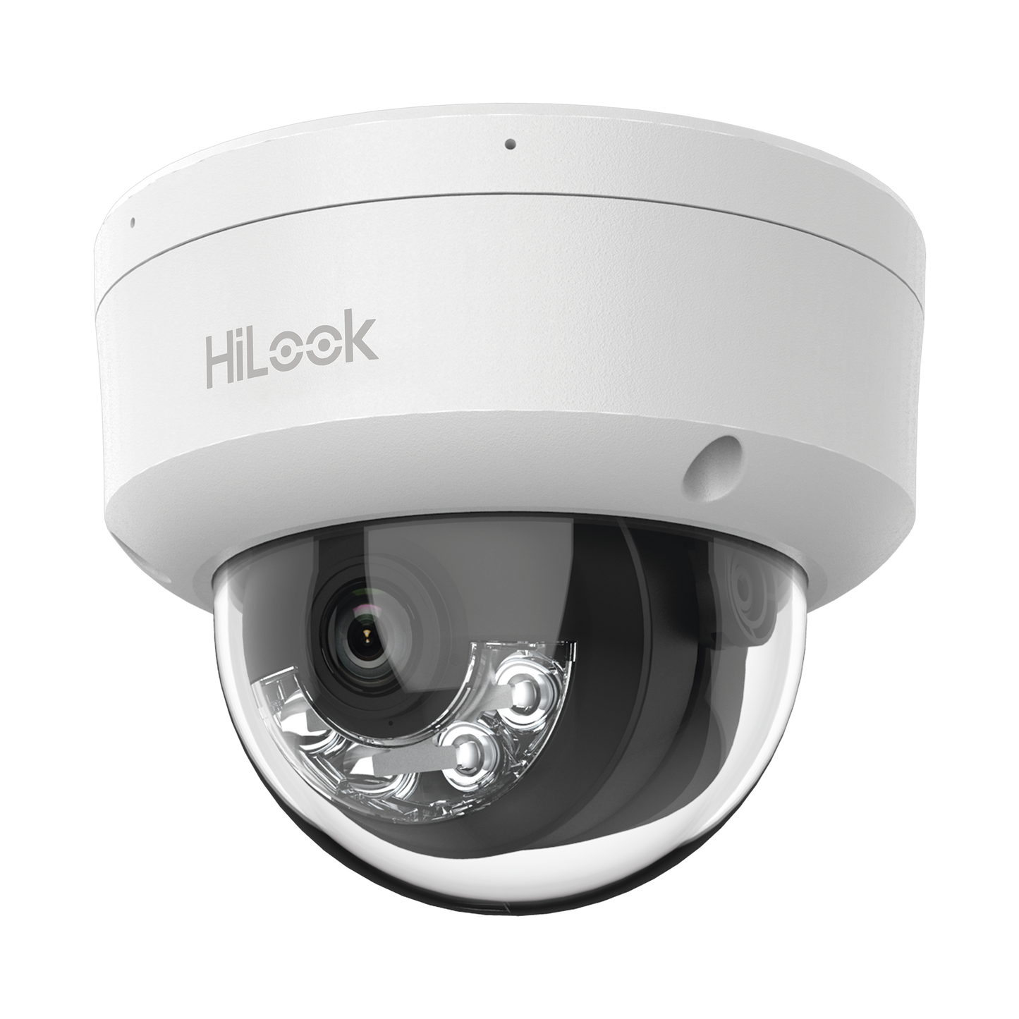 [Dual Light] HiLook Series / Domo IP de 4 Megapixel   / Lente 2.8 mm / 30 mts IR /  Micrófono Integrado / Exterior IP67 / PoE / WDR 120  / H.265+ / ONVIF
