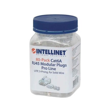 Plug Rj45,intellinet,790550, Cat 6a Utp Solido Pro 80 Pzas