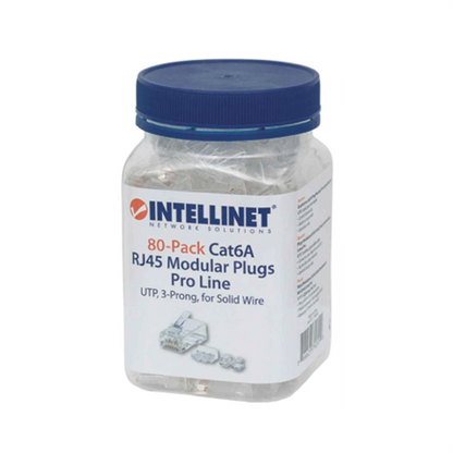 Plug Rj45,intellinet,790550, Cat 6a Utp Solido Pro 80 Pzas