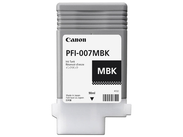 Tanque De Tinta Canon Pfi-007mbk Negro Mate,compatible Con Imageprograf 670e,capacidad 90ml