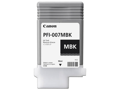 Tanque De Tinta Canon Pfi-007mbk Negro Mate,compatible Con Imageprograf 670e,capacidad 90ml