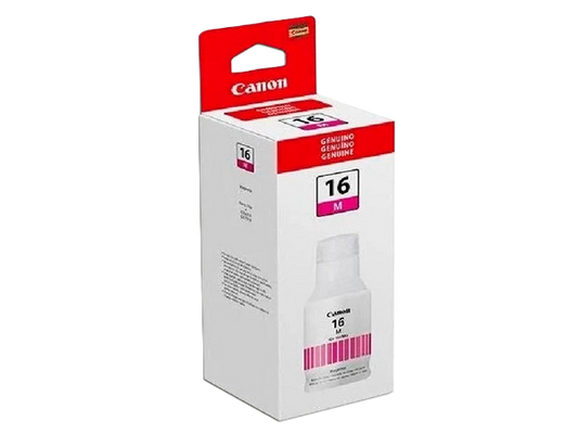Botella De Tinta Canon Gi-16 Magenta,rendimiento 9,000 Paginas,compatible Maxify Gx7010,maxify Gx6010,maxify Gx5010