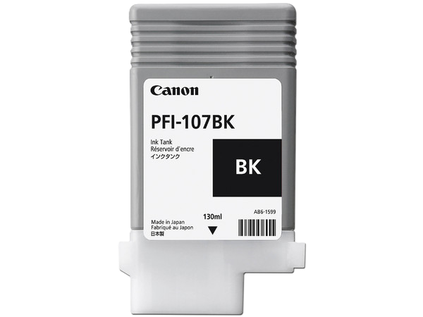 Tanque De Tinta Canon Pfi-107 Bk Negro,compatible Pro-2000,pro-4000,pr0-6000,pro-4000s,pro-6000s,pro-2100,pro-4100,pr0-6100,pro-4100s,pro-6100s,capacidad 130 Ml