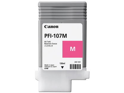 Tanque De Tinta Canon Pfi-107 M Magenta,compatible Pro-2000,pro-4000,pr0-6000,pro-4000s,pro-6000s,pro-2100,pro-4100,pr0-6100,pro-4100s,pro-6100s,capacidad 130 Ml