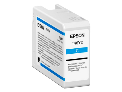 Cartucho Epson Modelo T46y Cyan, Para Plotter P900 50 Ml