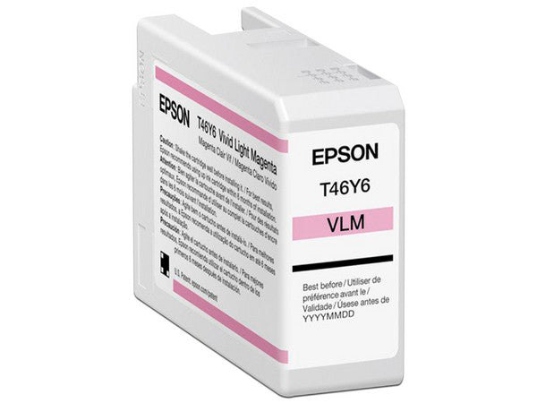 Cartucho Epson Modelo T46y Magenta Light, Para Plotter P900 50 Ml