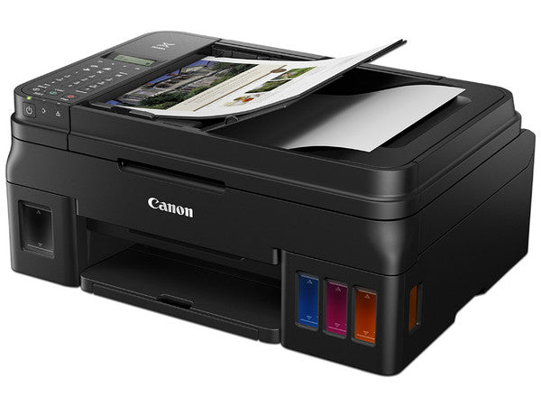 Multifuncional Canon G4110, Tinta Continua, Ipm 8.8 Negro/5.0 Color, Usb, Wifi, Simplex, Cama Plana Carta/ Adf Oficio/8.5x14, Consumibles Gi-190
