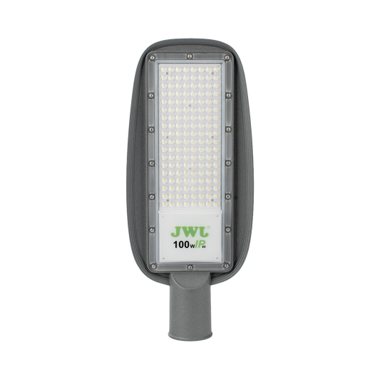 Luminaria LED  de 100 W / 100 - 265 V CA~50/60 Hz / Fotocelda  / Color Blanco/ Dimensiones 200 x 465 x 78 mm / Ángulo de Luz 135°.