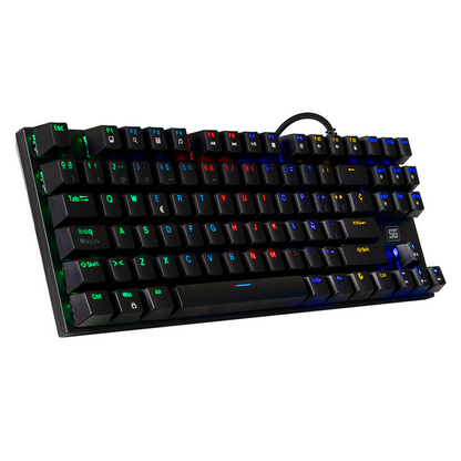 Teclado Vorago Start The Game Kb-600 Mecanico Tkl Rgb Rainbow Negro