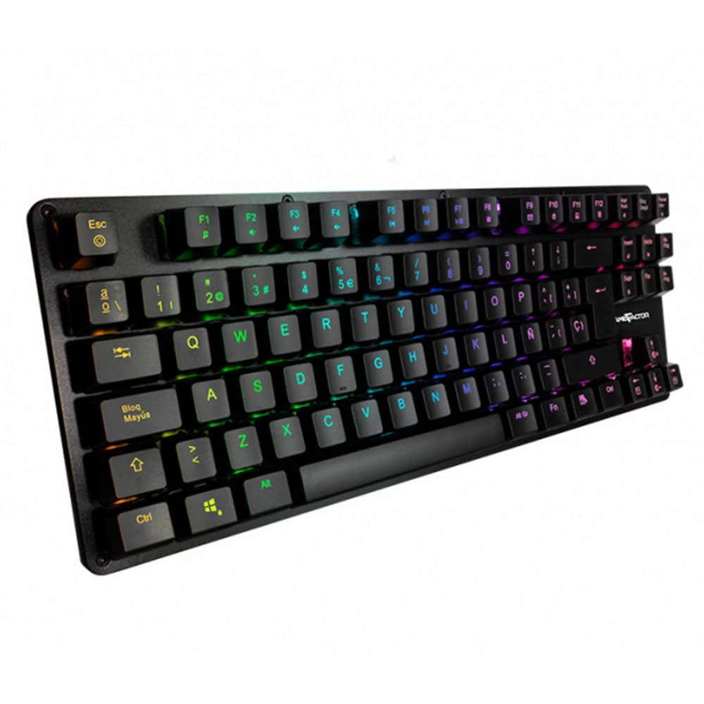 Teclado MecÁnico Tkl  / Game Factor /  Kbg500-bl, Rgb, Tenkeyless, Usb Negro