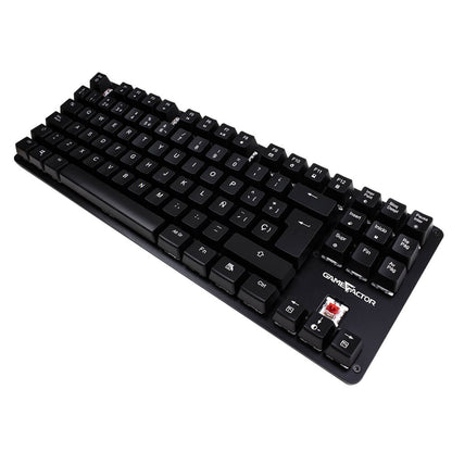 Teclado MecÁnico Tkl  / Game Factor /  Kbg500-bl, Rgb, Tenkeyless, Usb Negro