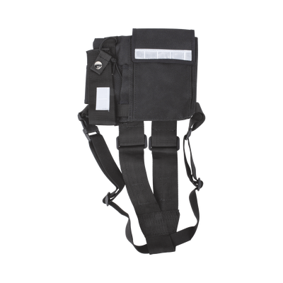 Pechera Universal sin logo con soporte para radio y bolígrafo más bolsa con cinta adherente para su seguridad.