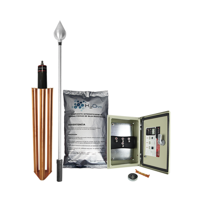 Kit De Pararrayo Con Punta En Acero Inoxidable Con Diámetro De Protección De 160 Metros.