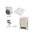 Kit Turbohd 1080p Lite / Dvr 16 Canales / 16 Cámaras Eyeball  Exterior ( 2.8mm) / Transceptores / Conectores / Fuente De Poder Profesional