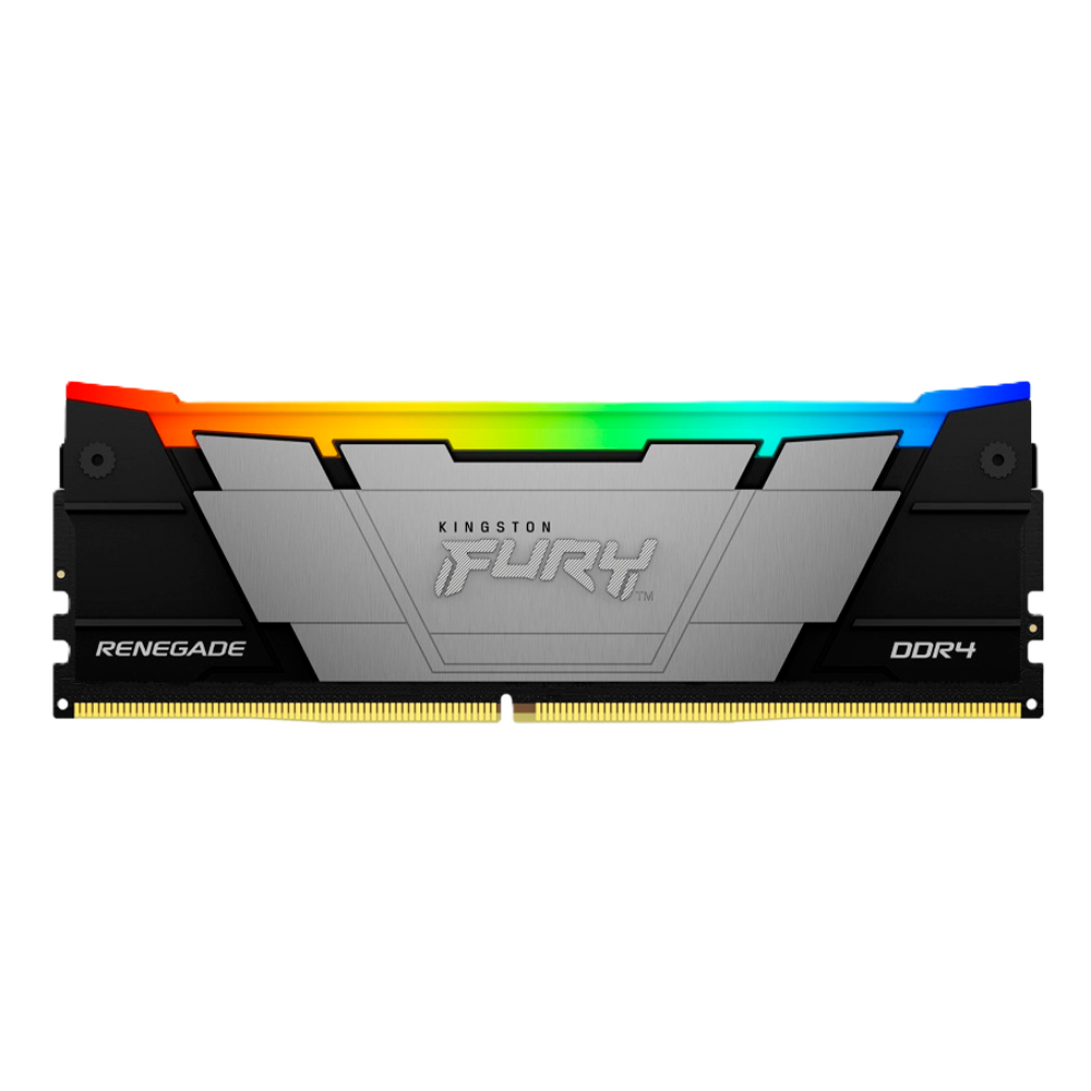 Memoria Ram Kingston Dimm Ddr4 16gb 3600mt/s Fury Renegade Black Xmp Rgb Cl16 288pin 1.35v C/disipador De Calor P/pc/gamer/alto Rendimiento Kf436c16rb12a/16
