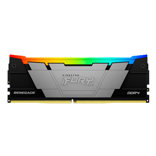 Memoria Ram Kingston Dimm Ddr4 16gb 3600mt/s Fury Renegade Black Xmp Rgb Cl16 288pin 1.35v C/disipador De Calor P/pc/gamer/alto Rendimiento Kf436c16rb12a/16