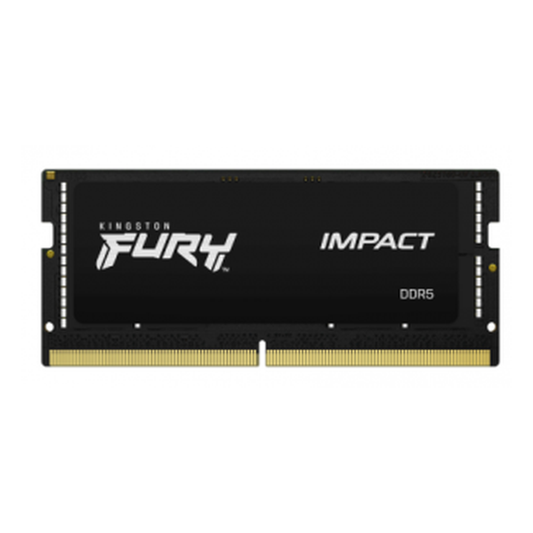 Memoria Ram Kingston Sodimm Ddr5 64gb 2x32gb 5600mt/s Fury Impact Black Cl40 262pin 1.1v C/difusor De Calor P/laptop Kit 2kf556s40ibk2-64