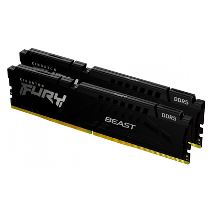 Memoria Ram Kingston Dimm Ddr5 32gb 2x16gb 6000mt/s Fury Beast Black Expo Cl36 288pin 1.35v C/disipador De Calor P/pc/gamer/alto Rendimiento Kit 2 Kf560c36bbe2k2-32