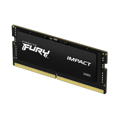Memoria Ram Kingston Sodimm Ddr5 64gb (2x32gb) 5600mt/s Fury Impact Black Cl40 262pin 1.1v C/difusor De Calor P/laptop (kit 2)(kf556s40ibk2-64)