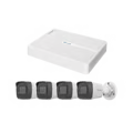Kit IP 2 Megapixel / NVR de 8 Canales con 8 Puertos PoE  / 4 Cámaras IP Bala para Exterior
