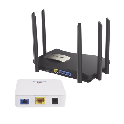 Kit 2 Onu Bridge V-sol, Dual Gpon/epon Con Router Home Mesh Ideal Para Distribuciones Wisp De Mayor Cobertura Wi-fi En Hogares Y Oficinas