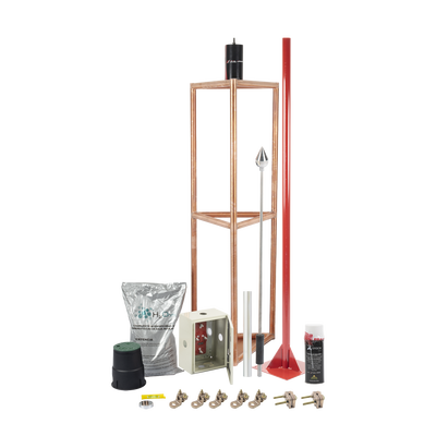 Kit Pararrayo Con Accesorios Para Protección De Diámetro De 300m.