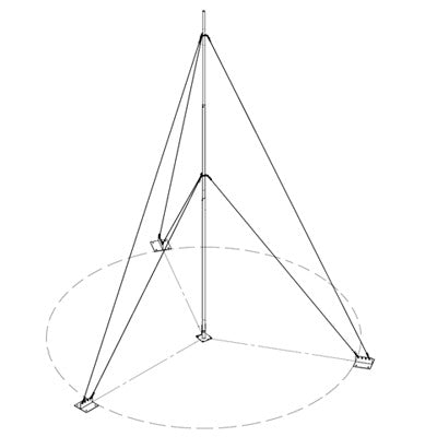 Kit Con Mástil Telescópico De 6 M Con Accesorios De Instalación (no Incluye Retenida).