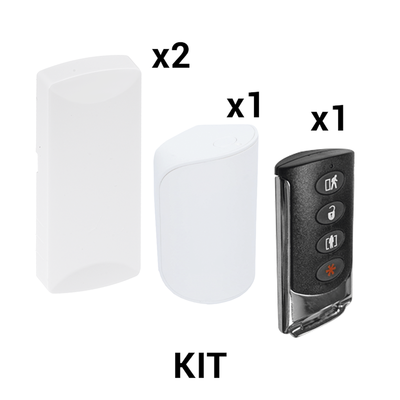 Kit Básico Sensores Inalámbricos - Incluye 2 Contactos Magnéticos, 1 Pir Y 1 Llavero - Compatibles Con Paneles Dsc 433 Mhz