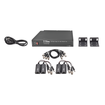 Kit De 4 Canales De Para Transmisión De Alimentacion ( De 36 Vcc A 12vcc )  Y Video (hd-tvi) A Distancias De Hasta 250 Mts.