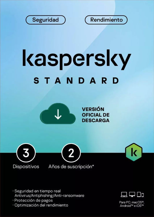 Esd Kaspersky Standard 3 Disp 2 AÑos