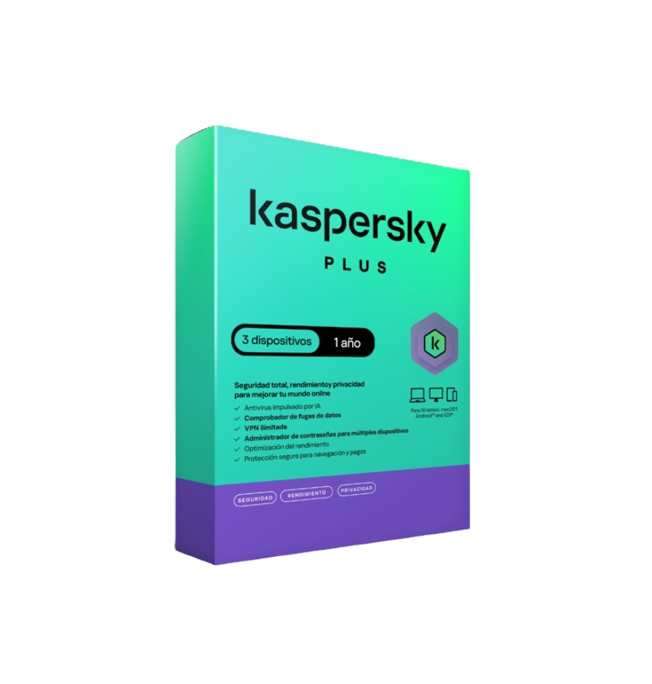 Kaspersky Plus 3 Disp 1 Año (fisica)