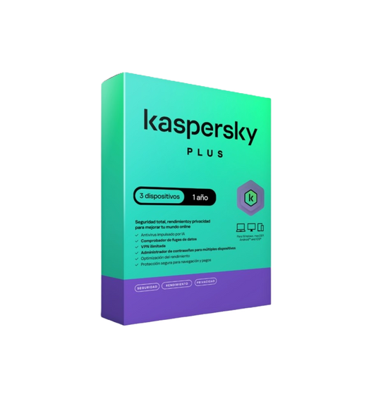 Kaspersky Plus 3 Disp 1 Año (fisica)