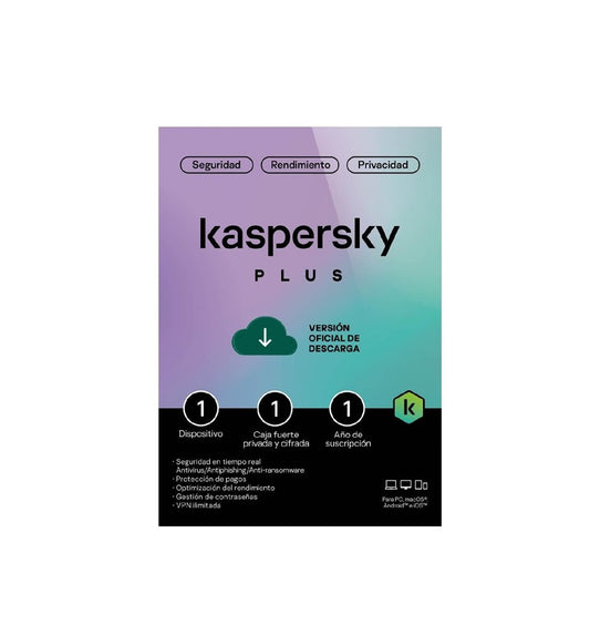 Esd Kaspersky Plus 1 Disp 1 Cuenta Kpm 2 AÑos