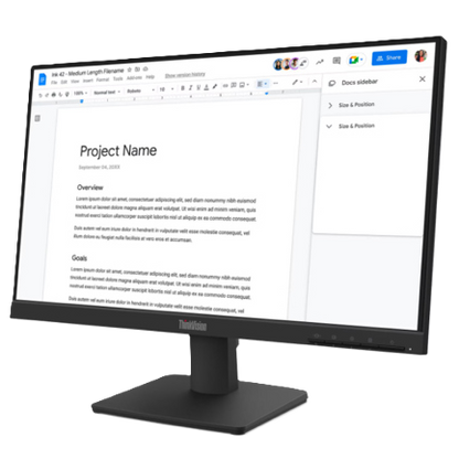 Monitor Lenovo Thinkvision S22-4e /21.5 Fhd 1920x1080 Ips / 1x Hdmi 1.4, 1x Vga /3 Yr Garantia Centro De Servicio